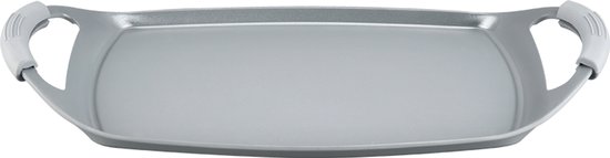 Swiss Haus® BPG47S Grillplaat Inductie - 29 x 47 cm - PFAS Vrij - Grillpan Inductie Voor Alle Warmtebronnen - Grill Pan Plancha met Sapphire™ Antiaanbaklaag - Grijs