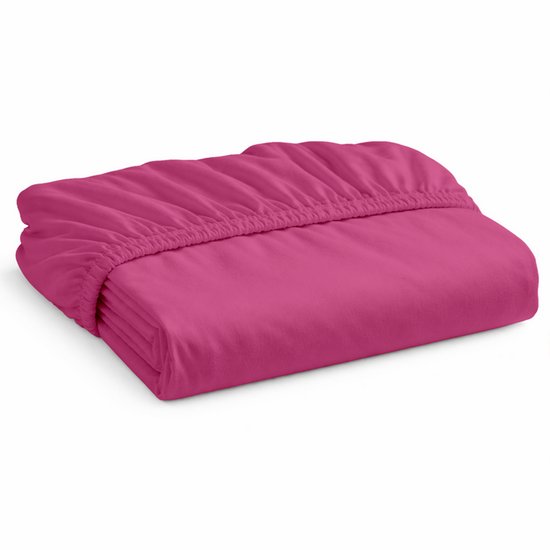 Decoware Hoeslaken Jersey - Roze - Katoen - Elastisch - 180x200 cm - Geschikt voor matrassen tot 25 cm