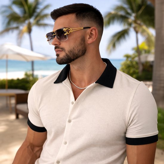 Zonnebril Casanova Grijs - Unisex - Bril - Zomer - Goud van Merkloos — afbeelding 2