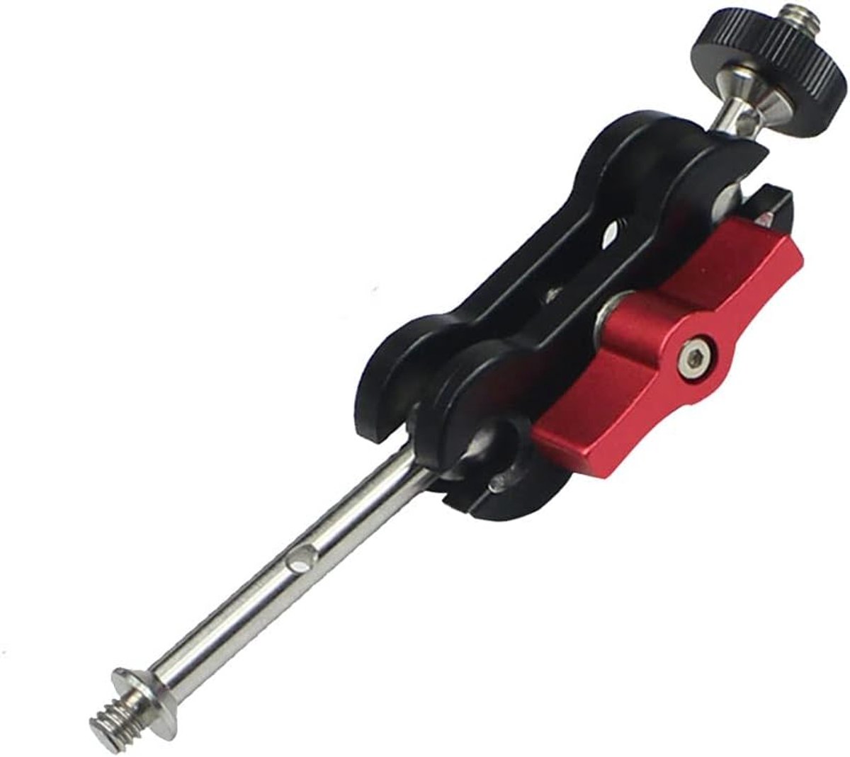 Knikarm Mount - Dubbele Ballhead - Camera Statief - 1/4 Inch Schroef - 15 x 15 x 10 cm