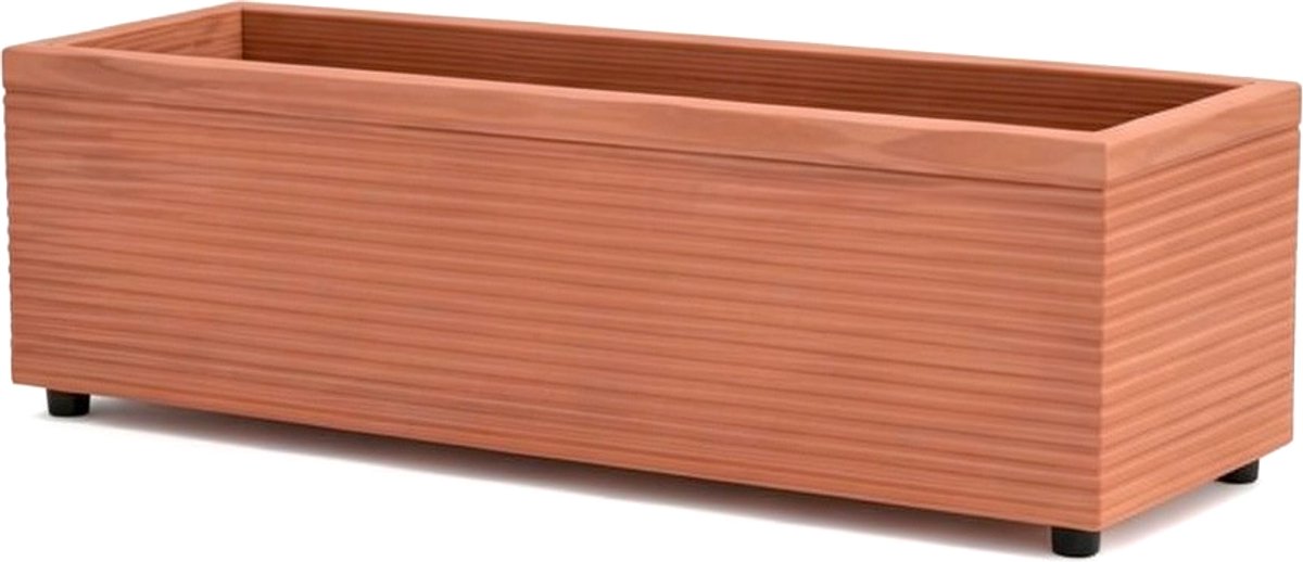 Handgemaakte houten Plantenbak – Voor Balkon, Terras of Tuin – Hout – Bruin – 90x17x17 cm – Bloembak – Duurzaam, Weerbestendig & Stijlvol Design