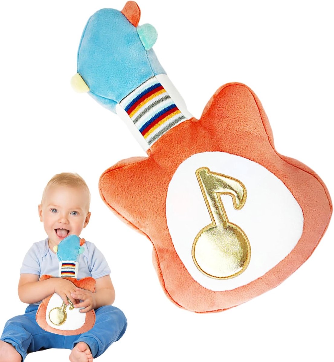 Zingende Knuffel - Muziek Knuffel - Kinderslaap Hulp - 16 Liedjes - 35 cm - Gitaar