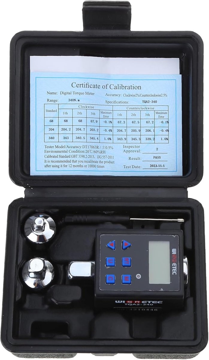 Digitale Koppelmeter Adapter - Elektronische Sleutel - Nauwkeurige Reparaties - Compact en Draagbaar - 0.3-340 Nm
