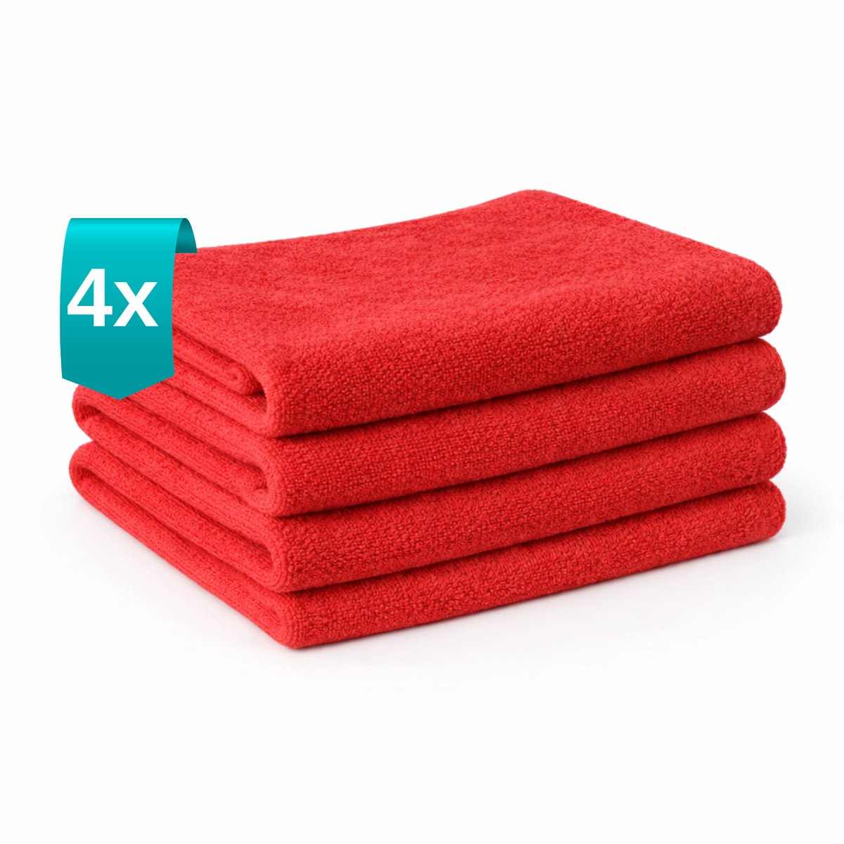 Tavas Harmonie Gastendoekjes 30x50 cm Rood Set van 4 100% Katoen Gastenhanddoek Rechthoek Handdoek Keuken Hotelkwaliteit Gastendoek