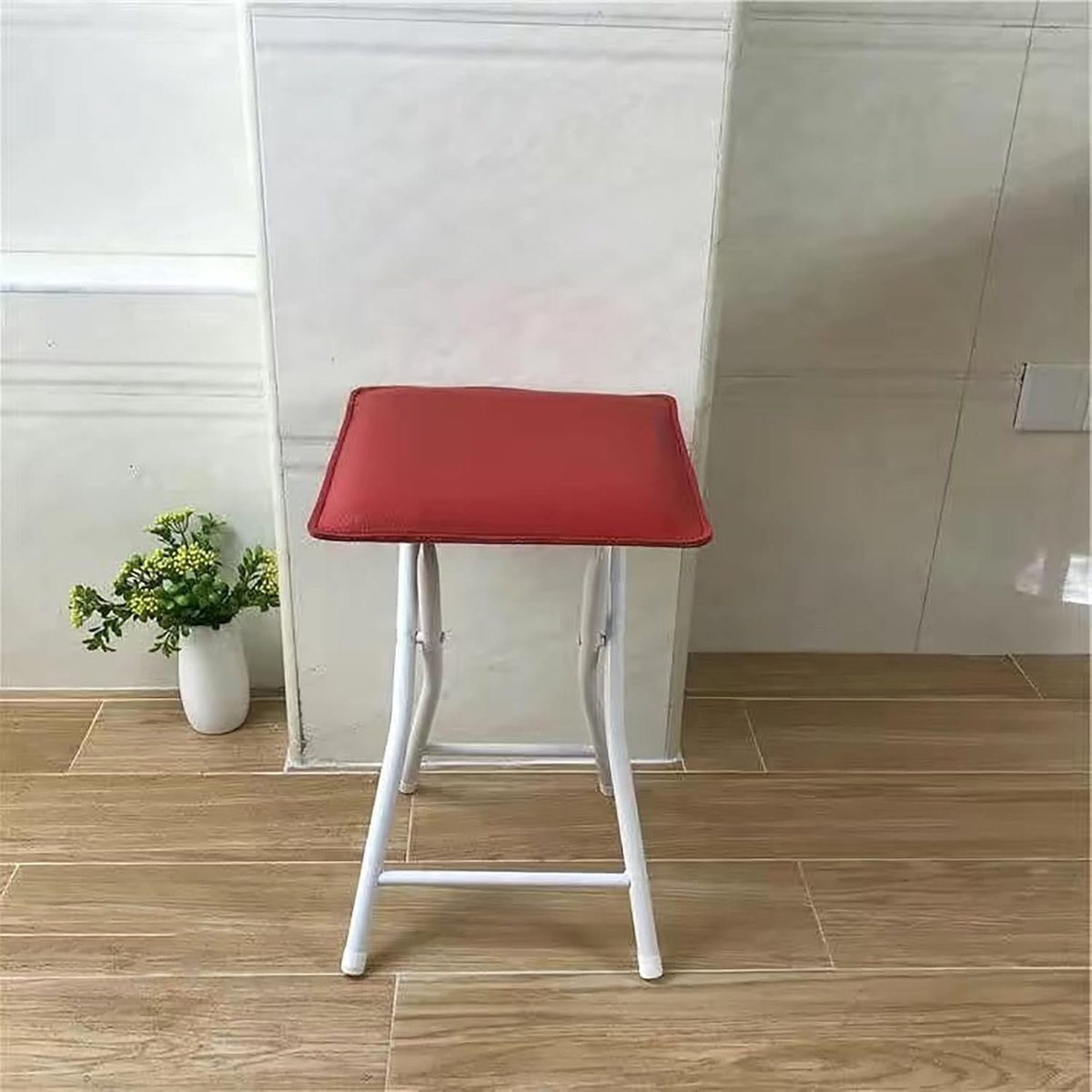 Opvouwbare Barkruk - Inklapbare Stoel - Extra Zitplaats - Metalen Frame - 45 cm Hoog - Zwart