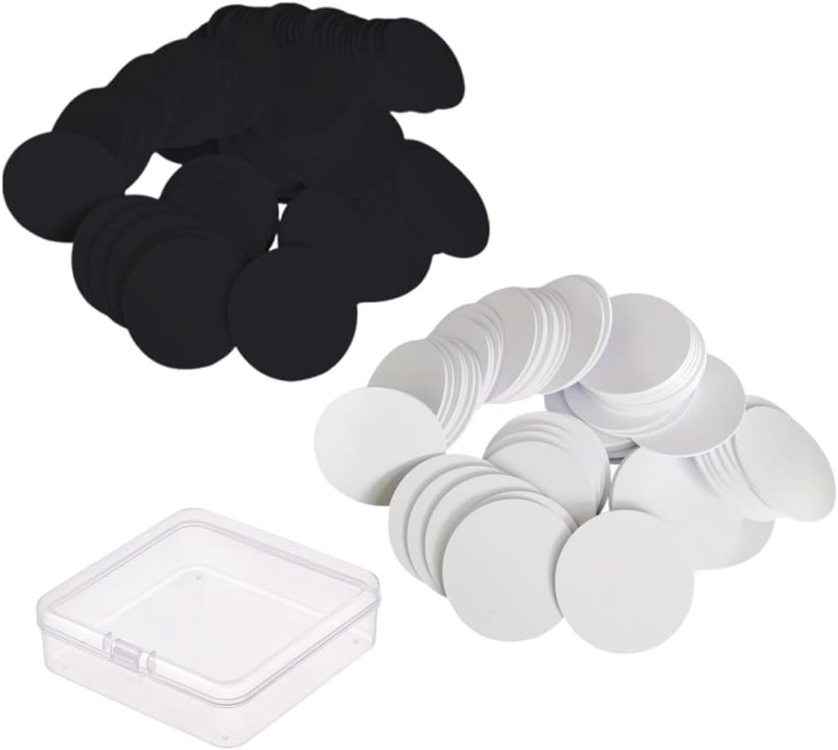NFC Tags - Slimme Stickers - Automatisering Thuis - 540 Bytes Geheugen - 25 mm Rond - Wit Zwart