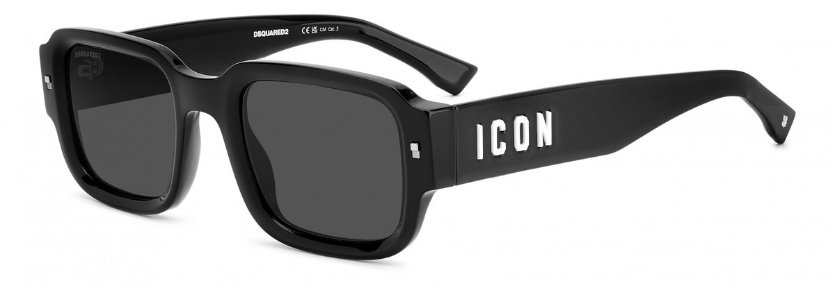 Dsquared2 ICON 0009/S Black 50/23/145 MAN Zonnebrillen