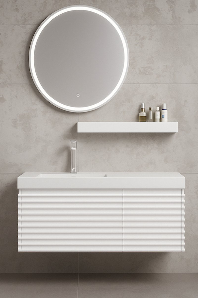 LINEA UNO - Mynte 100 - Glans wit - Badmeubel - - 301622