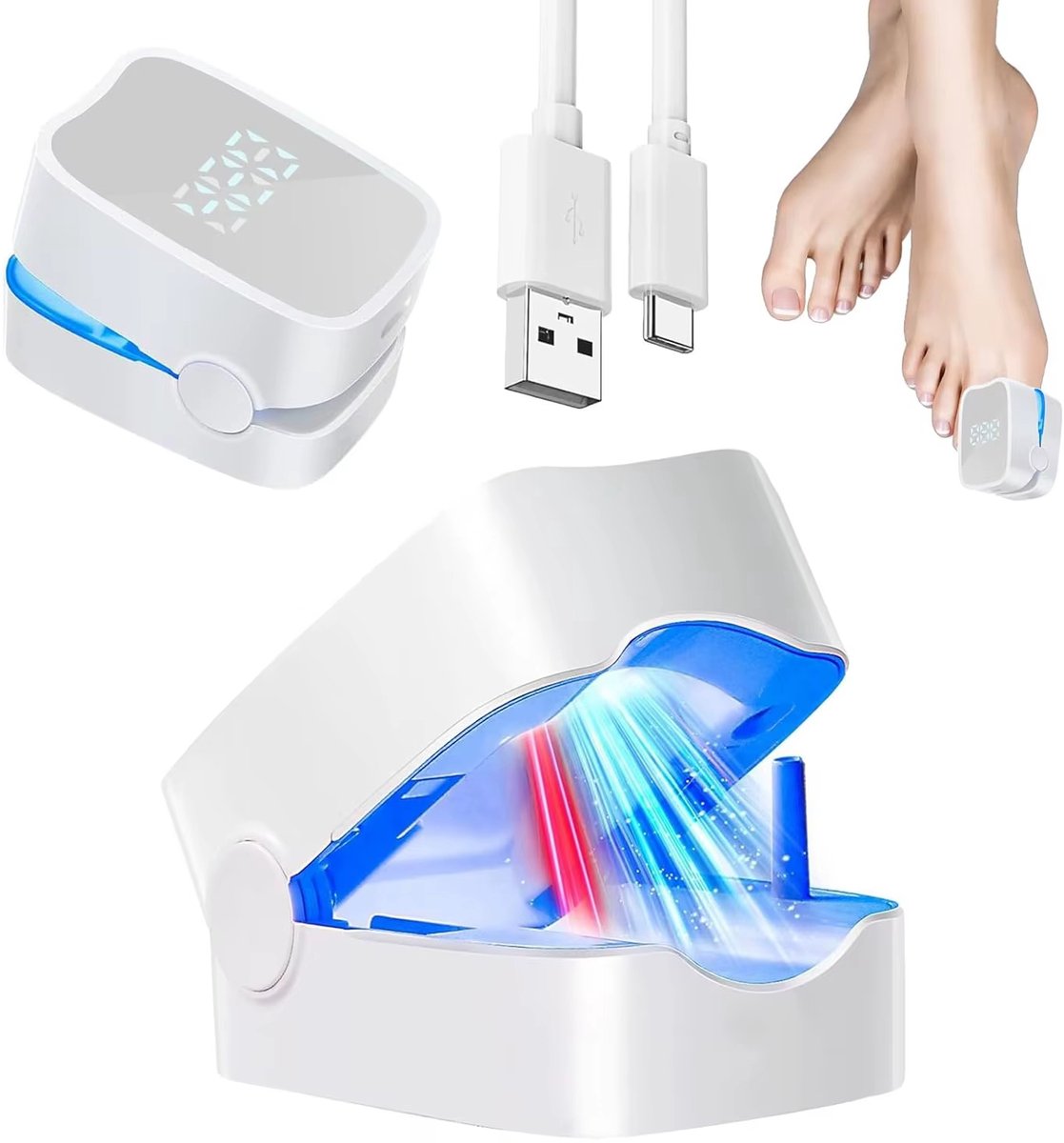 Laser Nagelschimmel Behandeling Apparaat – Nagelschimmel Therapie voor Onychomycose, Teennagels en Vingernagels, Gebroken, Gespleten en Zwakke Nagels