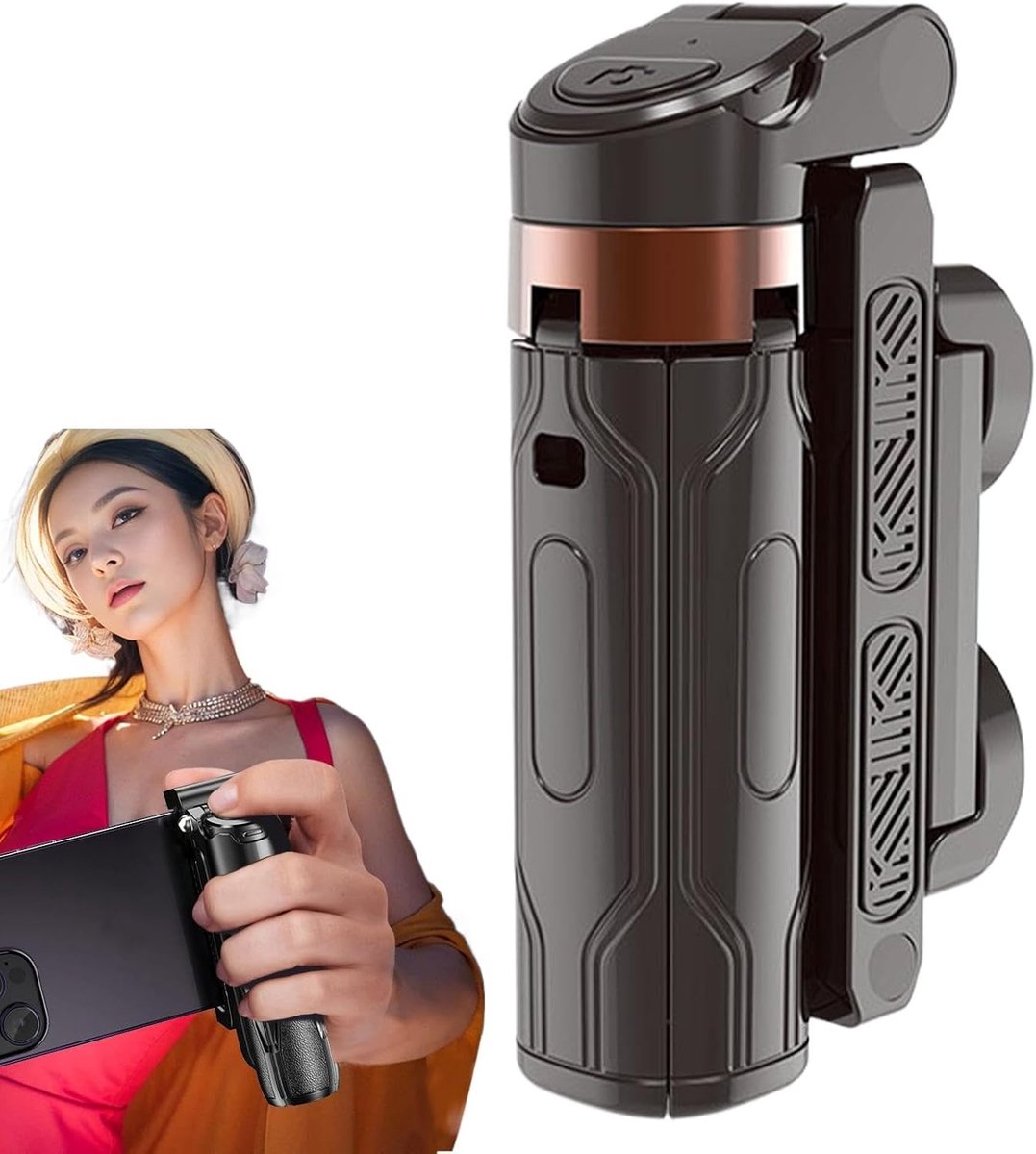 Telefoon Statief - Selfiestick Tripod - Vloggen Fotografie - 360 Graden Rotatie - 11.7 - 36.5 cm - Met Vullicht