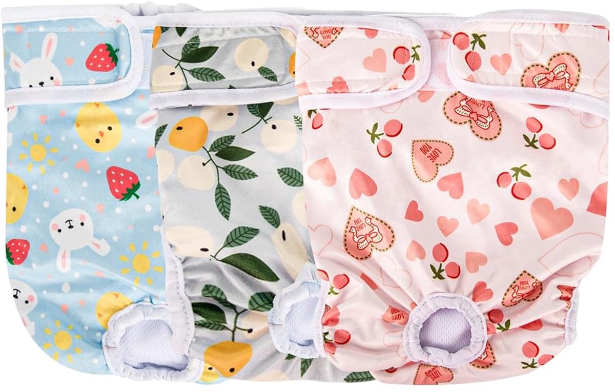 Loopsheidbroekje Hond XL - 3 Kleuren Set - Herbruikbare Hondenluier - Verstelbaar - Super Absorberend