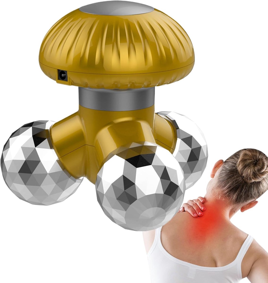 Handmassage Apparaat - Vibrerende Massagerol - Spierontspanning - Ergonomisch Ontwerp - 105 x 105 cm