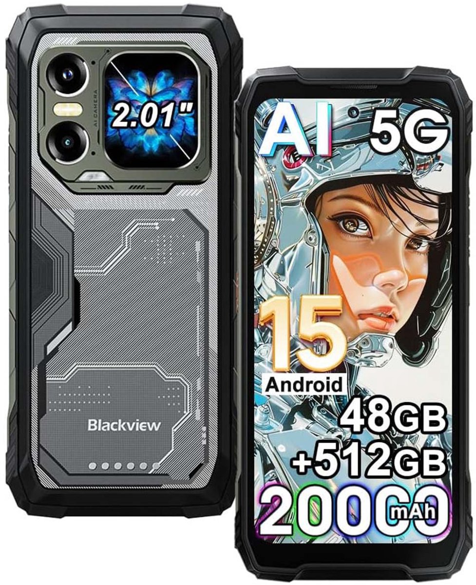 Blackview XPLORE 1 Robuuste Smartphone 5G - 48GB RAM - 512GB ROM - 20000mAh - 6.78 inch Robuuste Telefoon - Android 15 - 64MP+50MP Camera - IP68/IP69K - NFC - OTG - GPS - Zwart