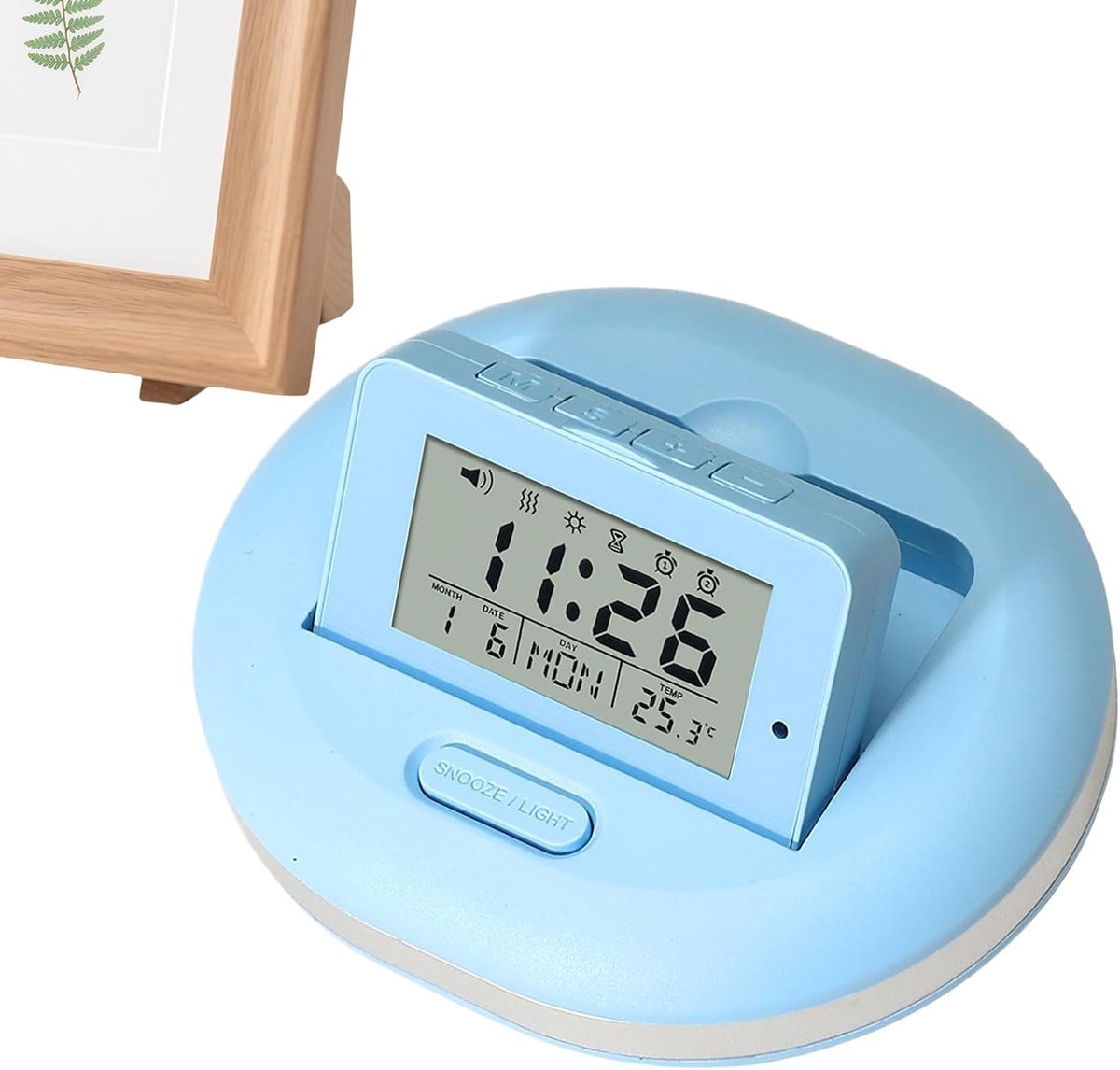 Digitale Wekker - Vibrerende Klok - Op Tijd Wakker - Drie Alarm Modi - 10 x 2.6 x 8.5 cm
