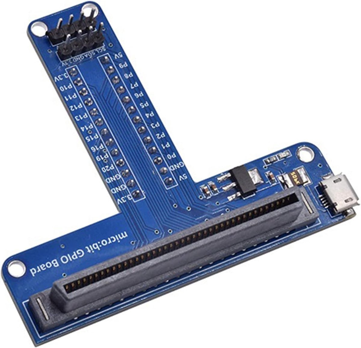 Uitbreidingsadapter Type T - Microbit Breadboard - Grafisch Programmeren - Python Ondersteuning - 655 x 73 mm