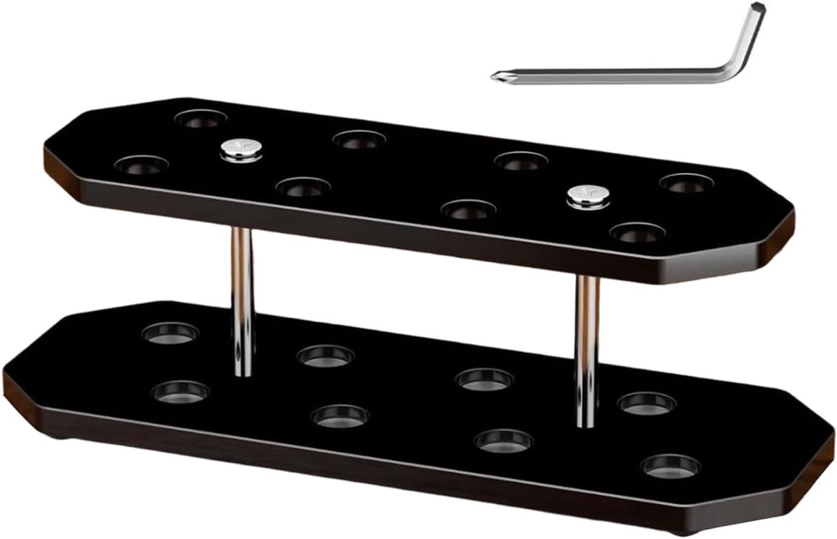 Dartpijl Standaard - Acryl Display - Dart Pijlen Opbergen - Schuine Weergave - 8 Pijlen Capaciteit - Zwart