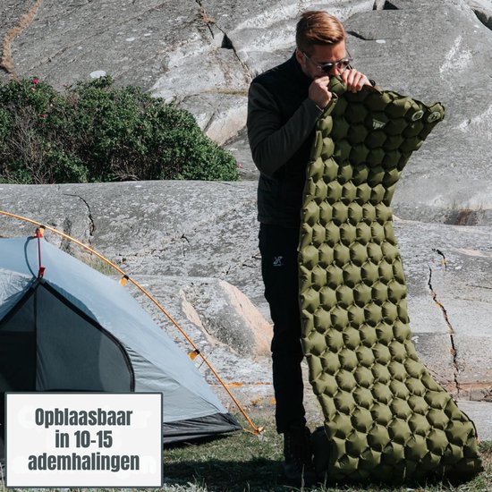 SAVI® Luchtbed met Ingebouwde Pomp - Luchtbed met Pomp - Luchtbed - 12cm Dik - Groen - 190cm x 58cm x 5cm van Merkloos — afbeelding 2
