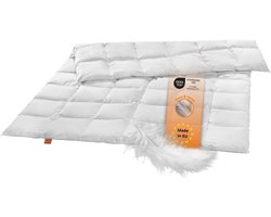 sleepling donzen dekbed - all year dekbed 200x200 cm - medium dekbed met 90% dons / 10% veren - als medium warm donsdekbed, verendekbed of all-season deken met dons - Downpass gecertificeerd - Made in EU - 200 x 200 cm - wit