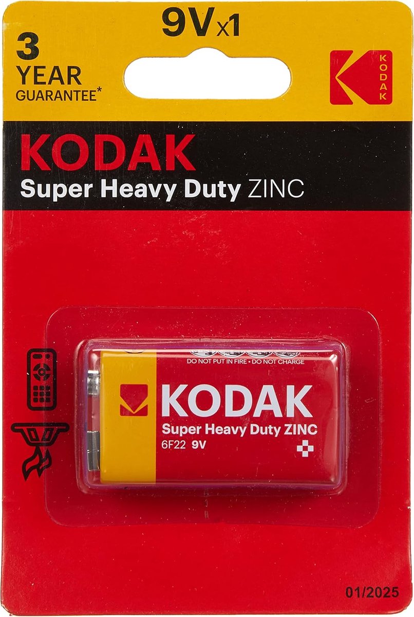 9V Batterij - Alkaline Cel - Apparaten Voeden - Hoge Capaciteit - 50 x 50 x 28 cm