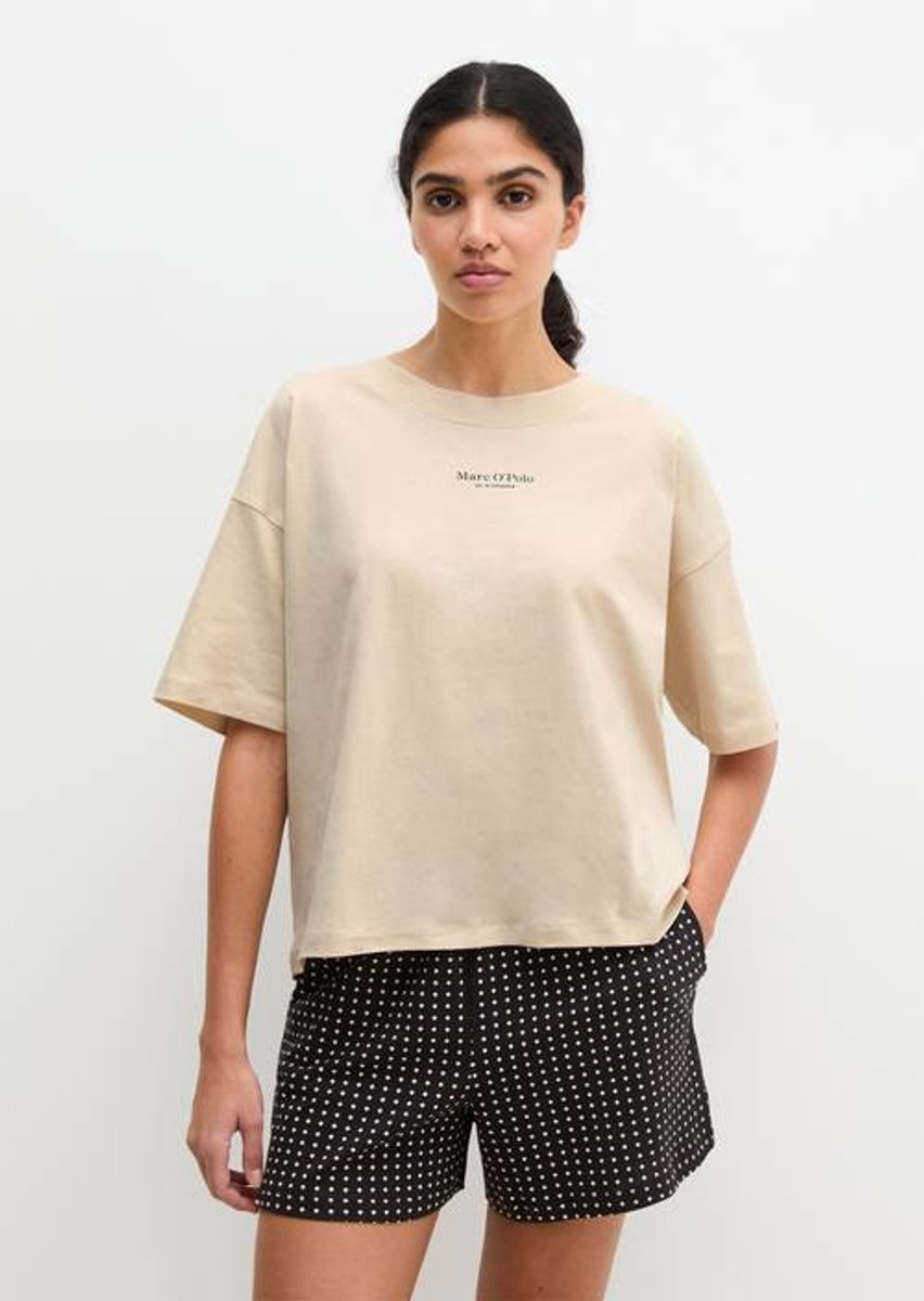 Marc O'Polo MARC O’POLO pyjamaset french aok/black geo print (maat s) beige zwart