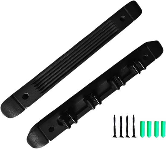 Markeringsstokrek - Pool Cue Rack - Biljartkamer Organiseren - Houten Constructie - 27 x 3 x 3 cm - Zwart van Merkloos — afbeelding 5