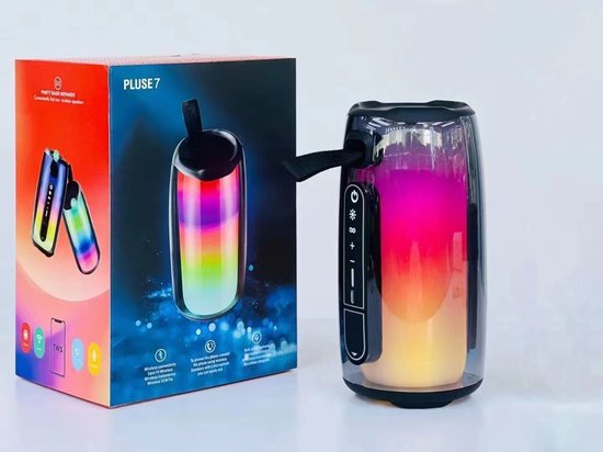Draadloze Bluetooth Speaker- 360° Lichteffecten-Krachtig Geluid-TWS stereo-verbinding-Bluetooth 5.3-ingang-AUX-ingang-TF-DC- Party Speaker - Geschikt voor Feest, Camping & Thuis van Merkloos — afbeelding 5