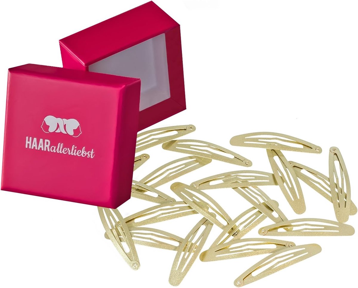 Haarspelden Groot - Haarclips Set - Haar Styling - Glinsterend Goud Design - ca. 6 cm - Goud