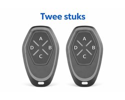 Yemtech® 2 stuks Universele Handzender - Garagedeur opener - Vervangende handzender - Alternatieve Handzender - 433 MHz - Garagedeur motor opener - Garagepoort Opener - 100 m Bereik