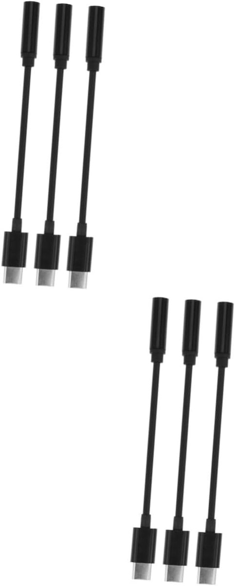 Audio Adapter - Type C Kabel - Muziek Luisteren - Behoudt Geluidskwaliteit - 10cm Lengte - Zwart
