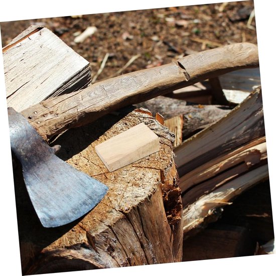Bijlsteel Wiggen - Houten Wiggen Set - Gereedschap Reparatie - 10 Stuks Pakket - 3.14x1.77x0.98 Inch - Natuurlijk Hout — afbeelding 3