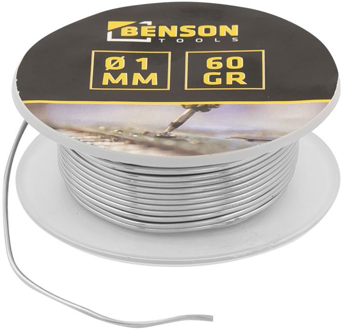 Benson Soldeertin - 1 mm - 8M Rol - met harskern - soldeerbout / solderen – foto 6