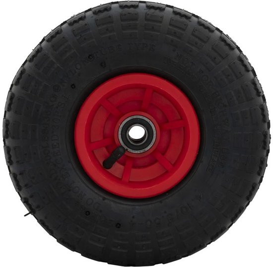 Wiel met luchtband 4.10/3.50-4 naafgat Ø16 mm kunststof velg van Merkloos	 — afbeelding 3