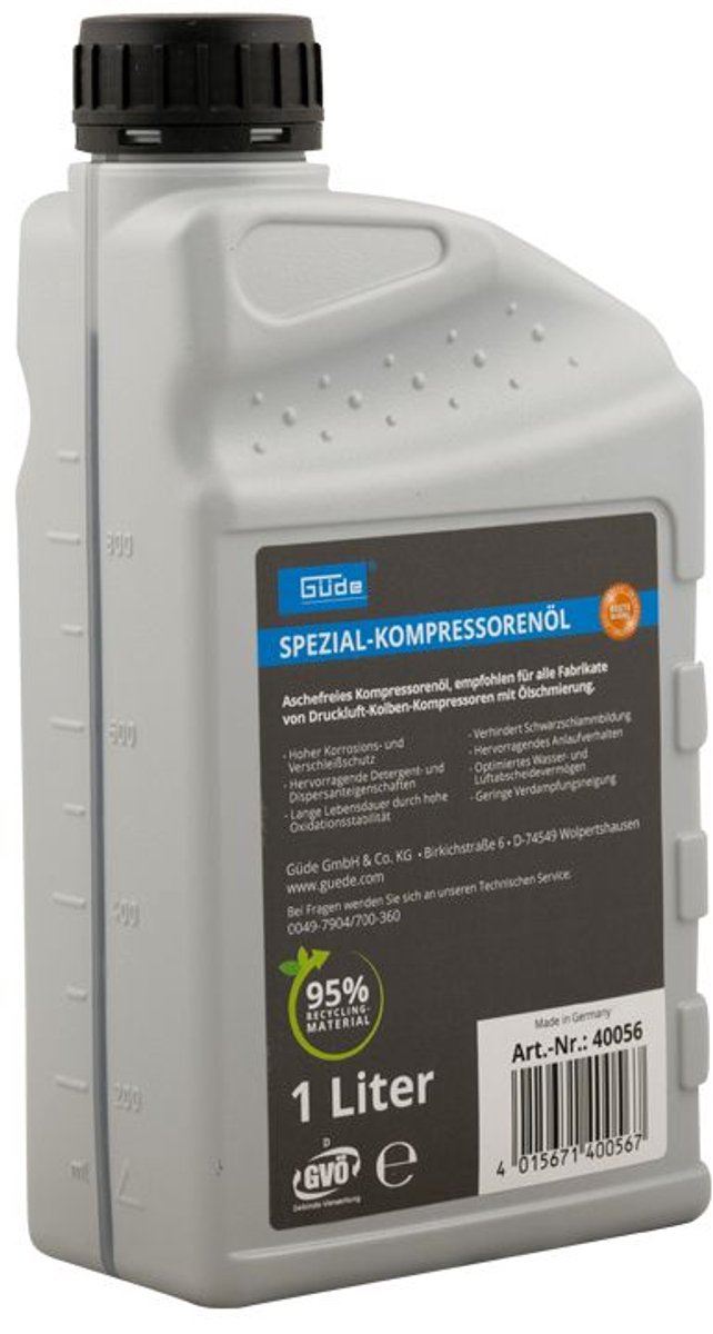 Topgear Compressorolie - 5W40 - Volsynthetisch - 1 Liter - Energiebesparend