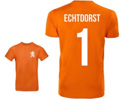 Oranje T-shirt - Echtdorst - Koningsdag - EK - WK - Voetbal - Sport - Unisex - Maat XXL