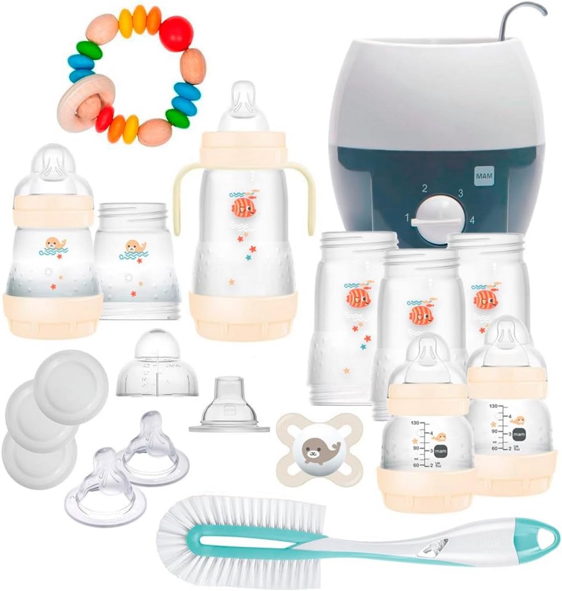 Voordeelverpakking Babyflesjes Set met Accessoires - Anti-Koliek Zuigflessen voor Pasgeborenen