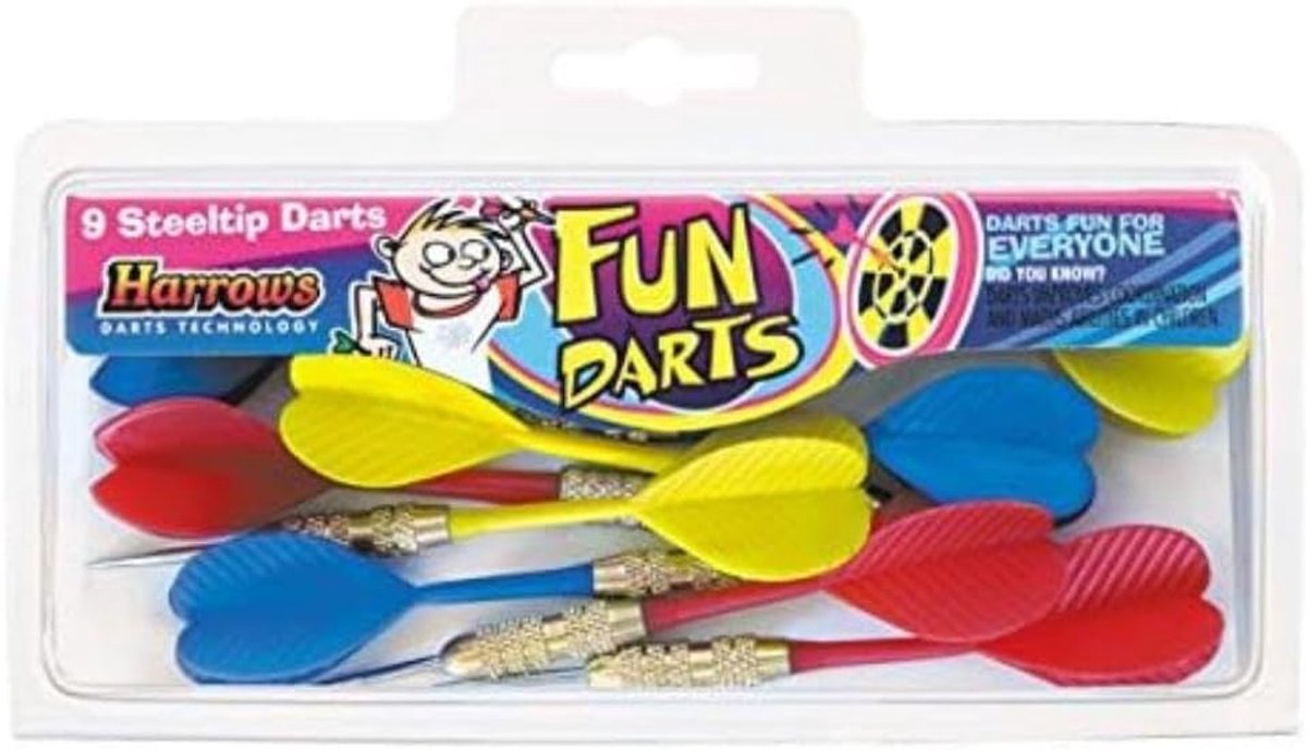 Dartpijlen Set - Dartpijlen Basis - Vrijetijdsgebruik - Nylon Punten - Set van 9 - Meerkleurig