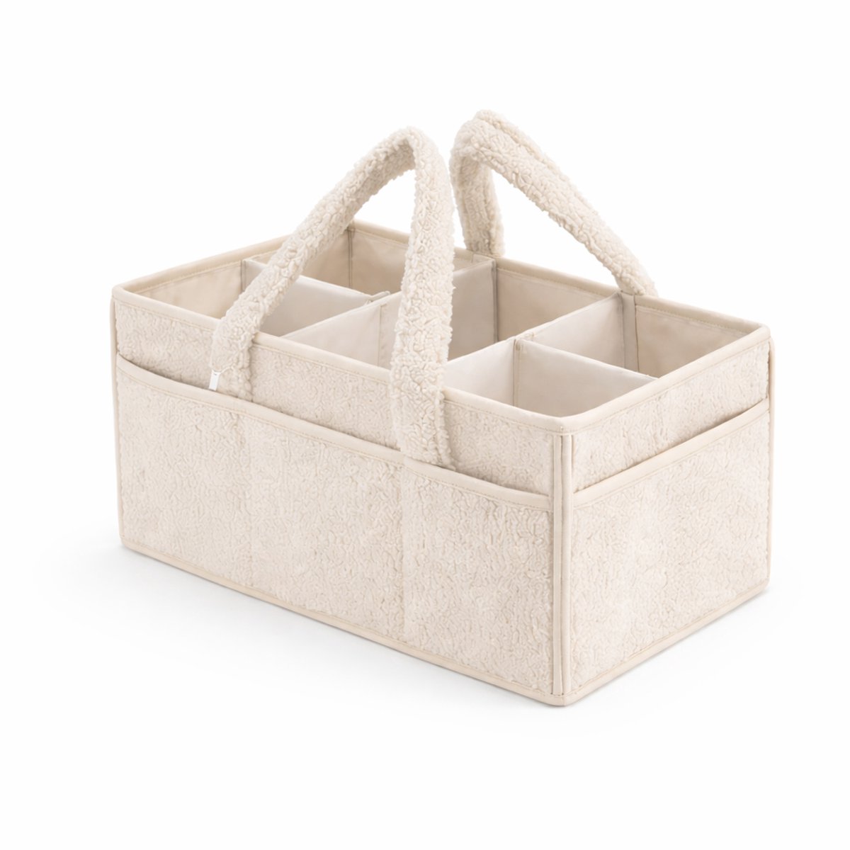 Vavida - Commodemandje - Beige - Teddy - 40 x 26 x 17 cm - Babykamer - Baby - Commode - Mandje – foto 2