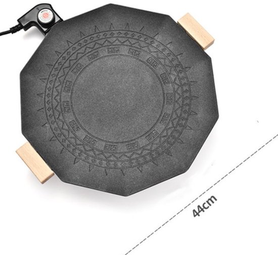 Knobbout , Compacte Elektrische Grillplaat< HotPot - 44 cm, Rookvrij en Efficiënt — afbeelding 3