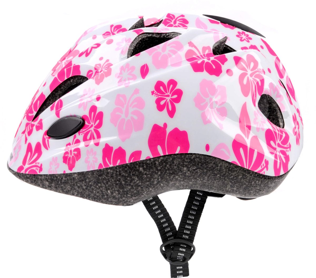 Meteor - Fietshelm - HB6-5 S 48-52 cm Pink flowers - Veiligheid, Comfort, Stijl