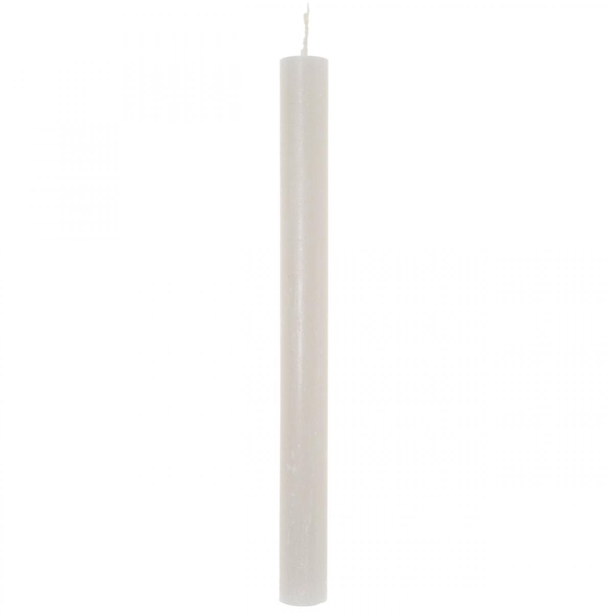 Viana Conische kaarsen, effen kleur, lichtgrijs, 22×240 mm, 12 stuks, 12 Stü Grau