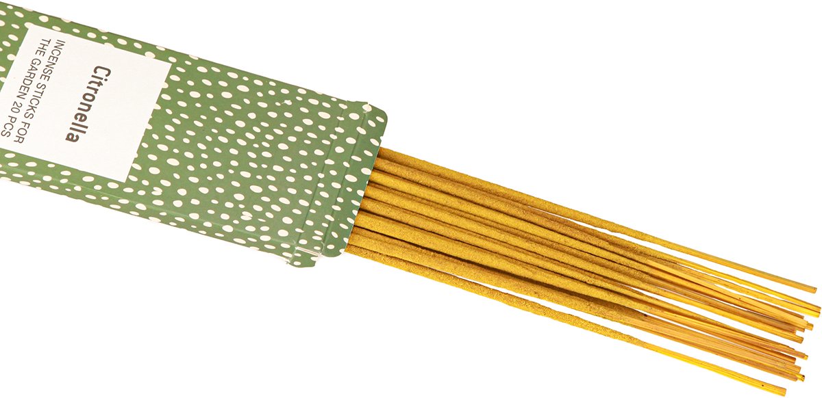 Citronella wierookstokjes van bamboe, 50 cm lang, 20 stokjes x 2 stuks