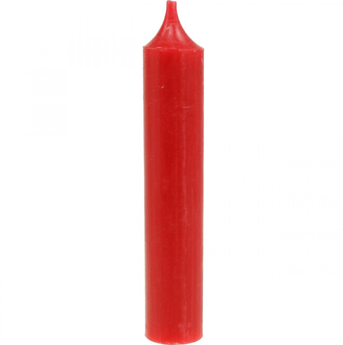 Viana Taper Candles Korte Kaarsen Rood Decoratie Kerst Ø21/110mm 6 Stuks, 6