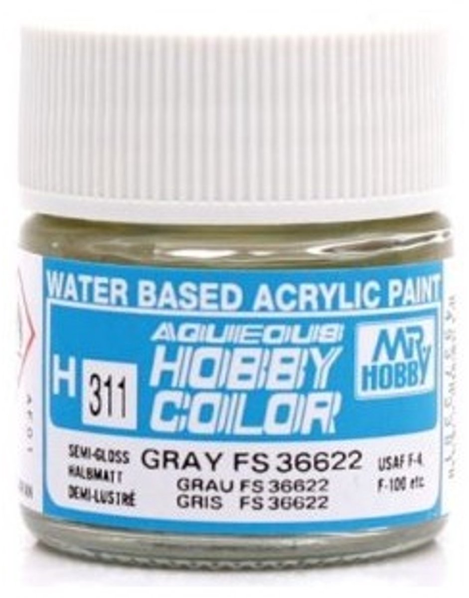 Gunze H-311 - FS36622 Grey Sg - Mr. Hobby Aqueous Modelbouwverf 10ml