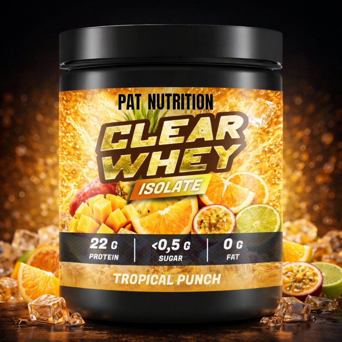 PAT Nutrition - Clear Whey Isolaat - 500 gram - 20 porties - Tropical
