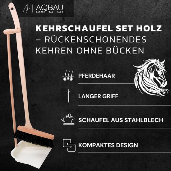 Veegmachine lange steel - Staande schep - Snel opruimen - Ergonomisch ontwerp - 79 cm steel - Grijs van Merkloos	 — afbeelding 3