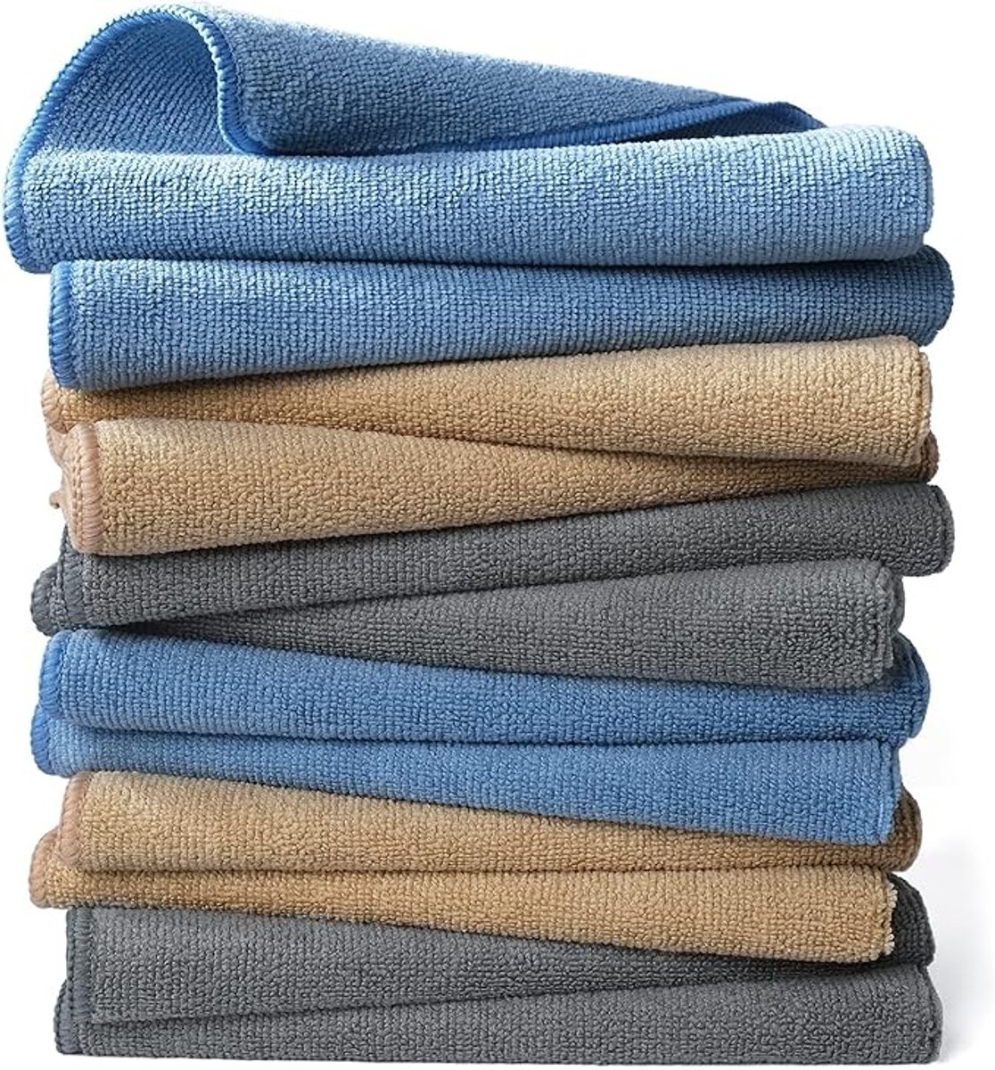 Set van 12 professionele schoonmaakdoeken in microvezel - superabsorberend en pluisvrij