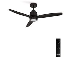 CREATE - Stille plafondventilator van 40 W met technische ABS-bladen, verkrijgbaar in verschillende maten - S - Met licht - Afstandsbediening - WIND STYLANCE