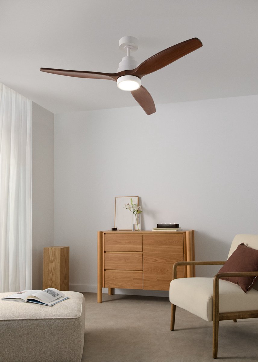 CREATE - Stille plafondventilator van 40 W met technische ABS-bladen, verkrijgbaar in verschillende maten - M - Met licht- WIFI - WIND STYLANCE – foto 4