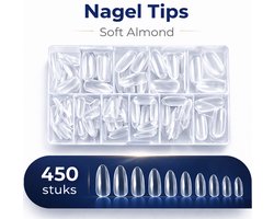 Joyage Nagel Tips Transparant - 450 stuks - Nageltips voor gelnagels - Plaknagels doorzichtig press on nails nail tips - Transparante nageltips nep nagels Kunstnagels Nepnagels nail art nagelverlenging - Cadeaus voor vrouwen cadeautjes