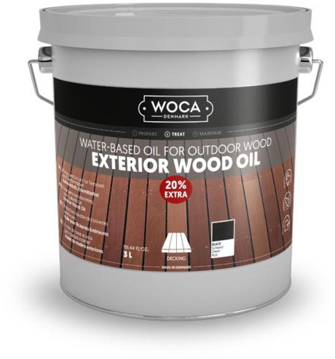 Woca Exterior Oil Naturel ACTIE 3L voor de prijs van 2,5L